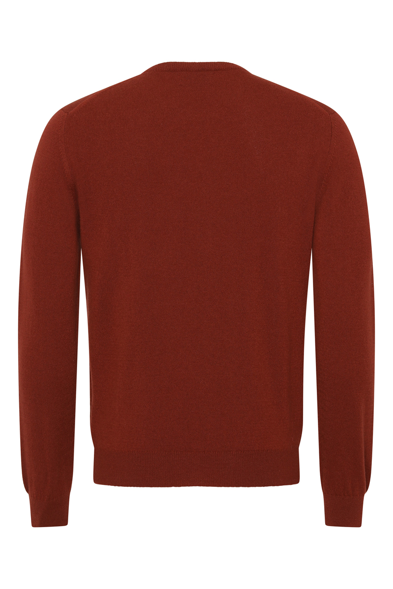 Cashmere Sweater Round Neck Johnstons of Elgin - Harrisa Red - Cph Cashmere
